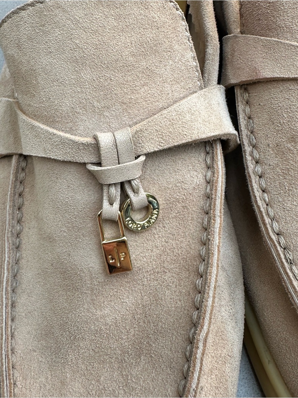 Loro Piana Charms Walk Beige Suede Loafers EU 38 - Picture 7 of 8